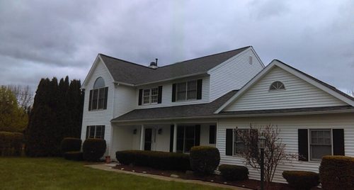 Large two story house with new roof