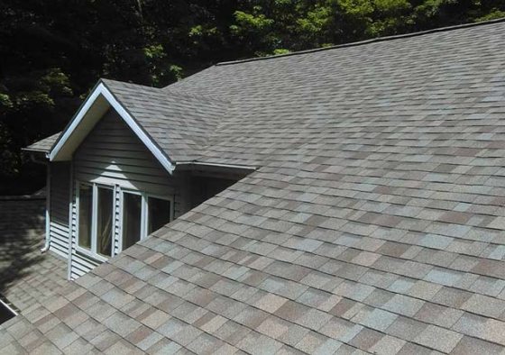 Two story house with brand new shingles